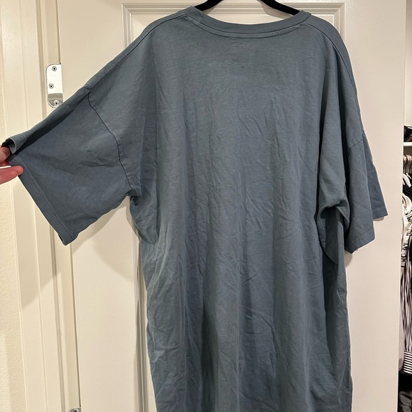 Casual Gray Motorcycle Graphic Dress - Picture 2 of 3